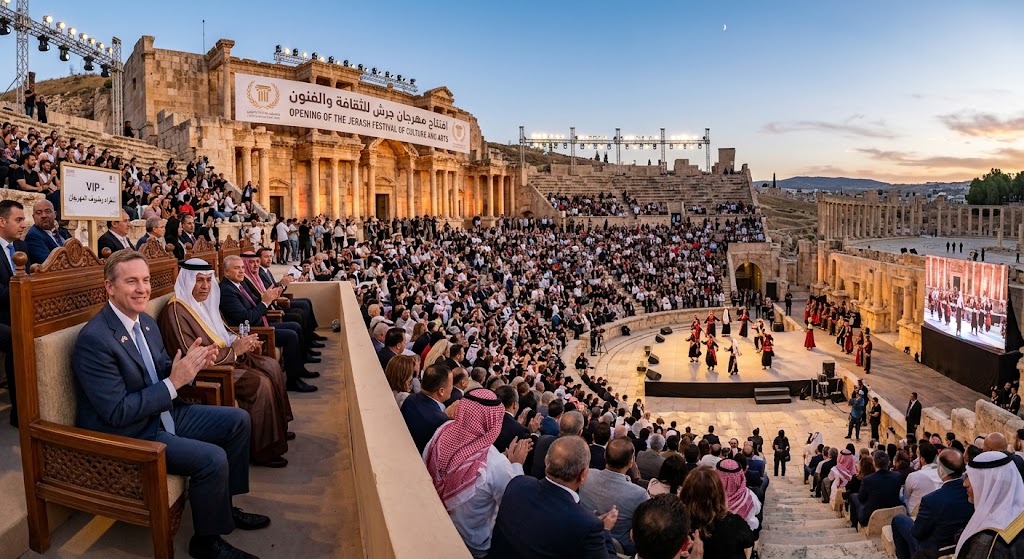 السفير الأميركي يحضر افتتاح مهرجان جرش للثقافة والفنون