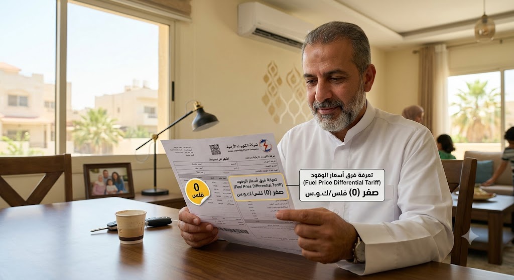 تعرفة فرق أسعار الوقود في فاتورة الكهرباء لشهر آب تُحدد بالصفر