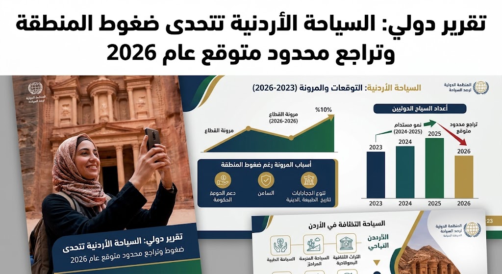 تقرير دولي: السياحة الأردنية تتحدى ضغوط المنطقة وتراجع محدود متوقع عام 2026